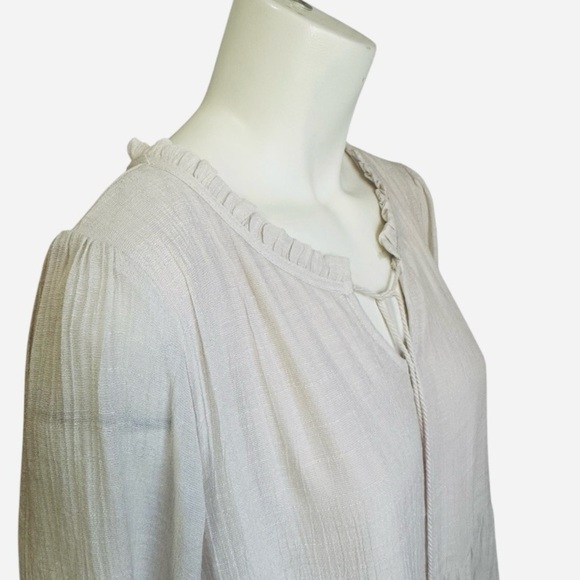NAÏF Three-Tier Ivory Rayon Babydoll Prairie Dress Women’s Size Large NWT - Picture 13 of 17